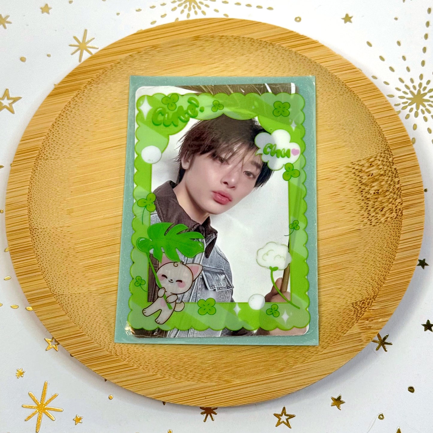 Kawaii Skzoo Clear Sticker+Glitter Sleeve