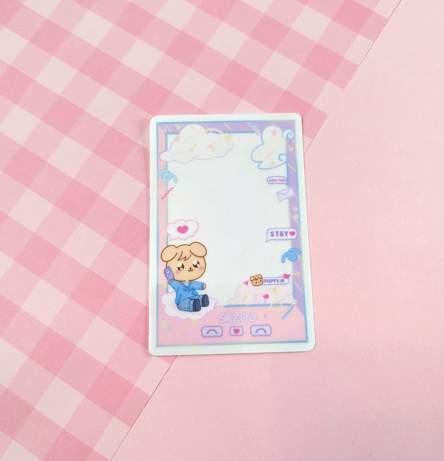 Pastel Kawaii SKZOO Clear Polaroid Stickers