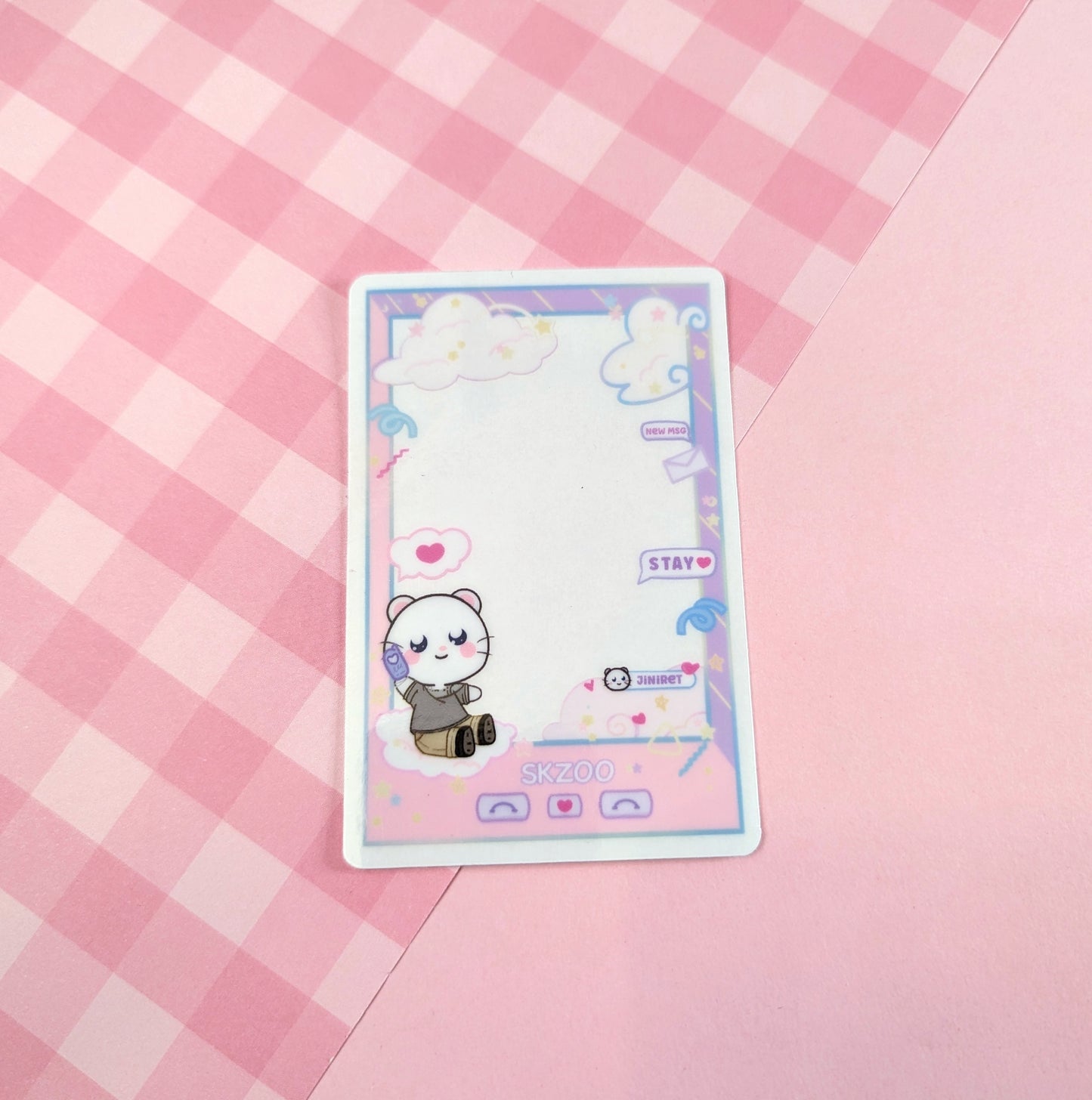 Pastel Kawaii SKZOO Clear Polaroid Stickers