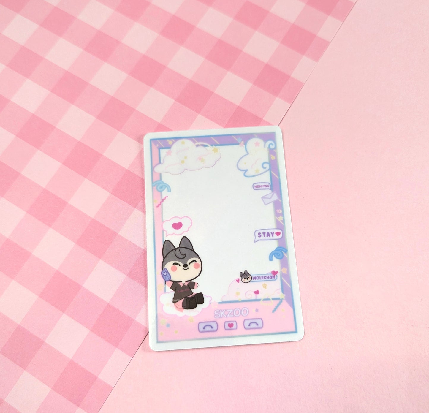 Pastel Kawaii SKZOO Clear Polaroid Stickers