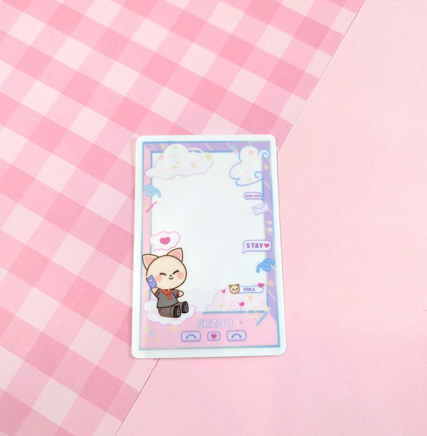 Pastel Kawaii SKZOO Clear Polaroid Stickers