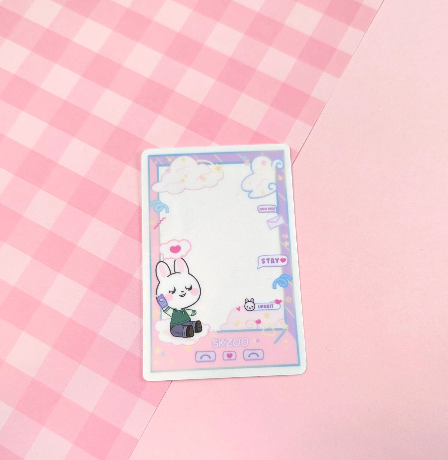 Pastel Kawaii SKZOO Clear Polaroid Stickers