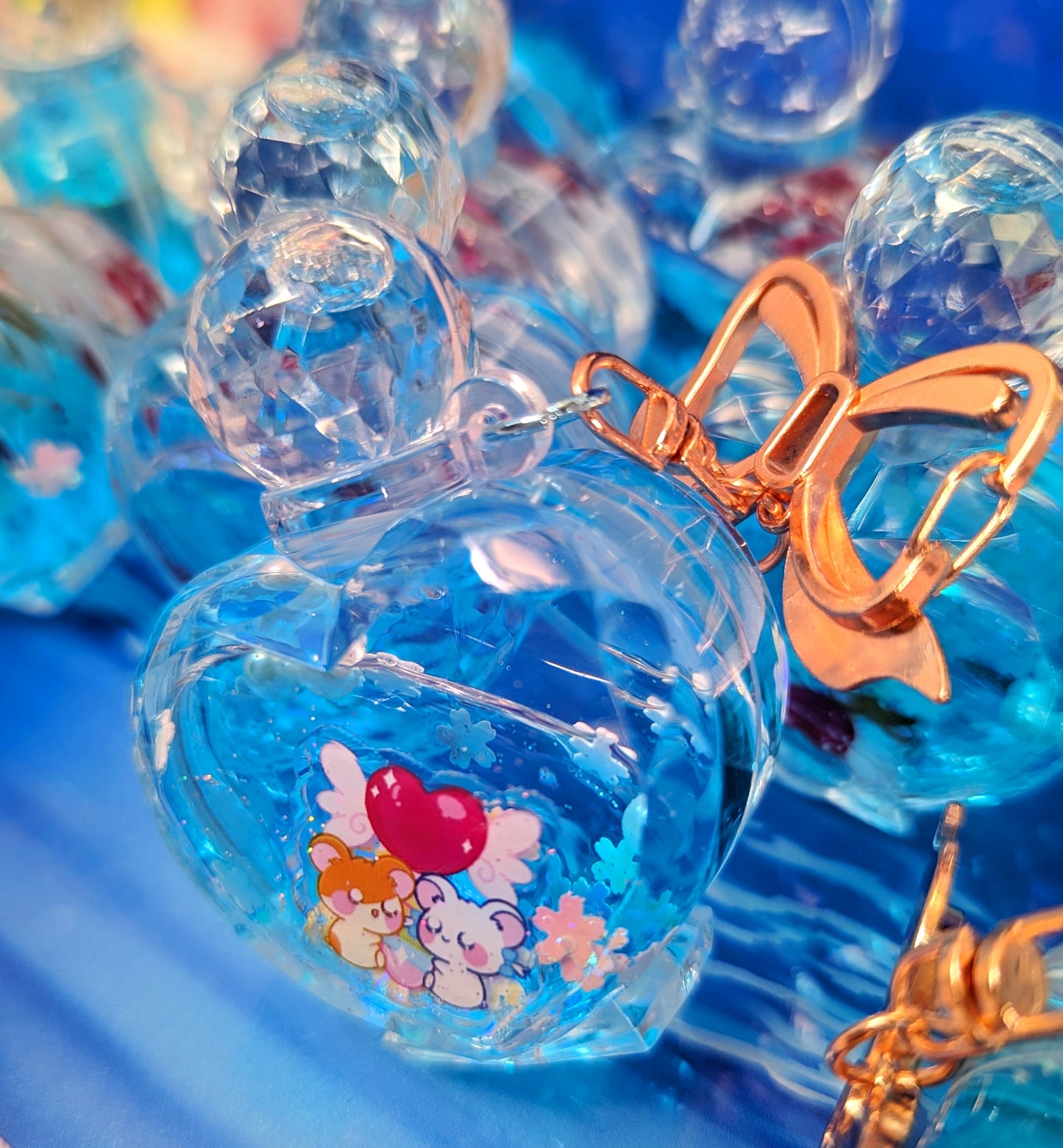 Heart Perfume Liquid Keychain