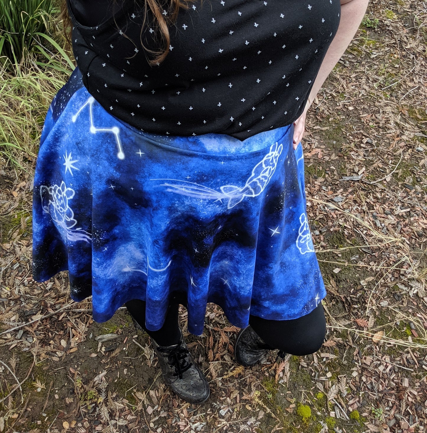 Starry Night Pocket Skirt, MADE TO ORDER