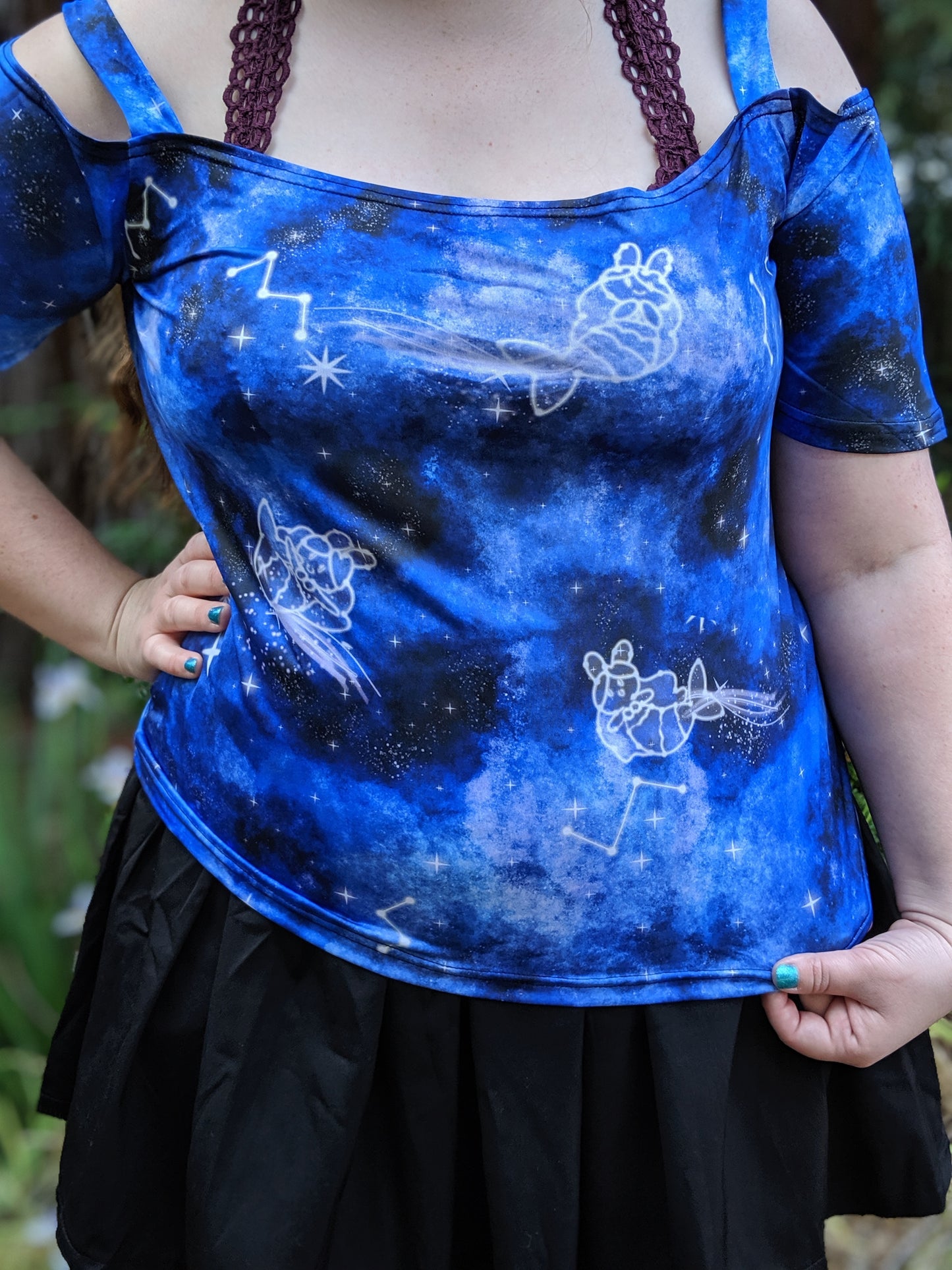 Galaxy Summer Over The Shoulder Tee