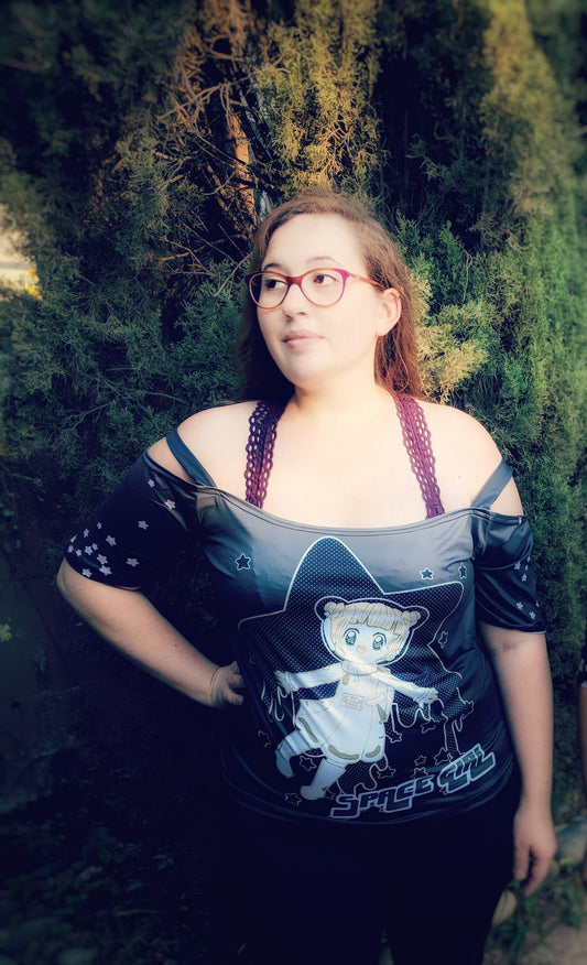 Space Girl Summer Over The Shoulder Tee