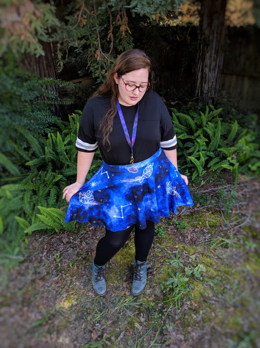 Starry Night Pocket Skirt, MADE TO ORDER