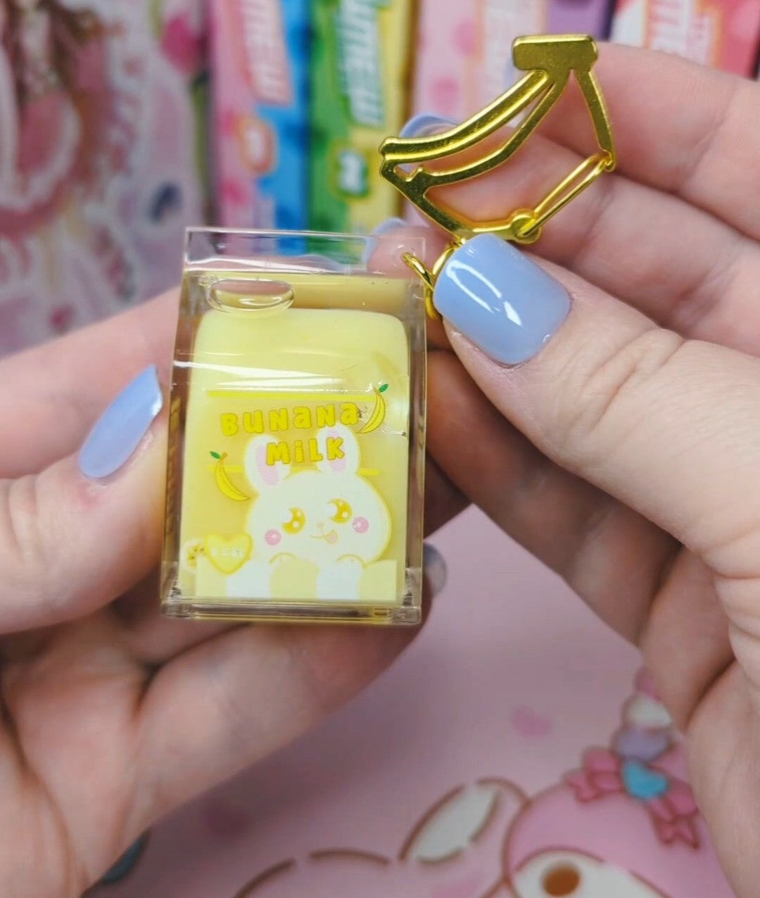 Milk Carton Liquid Keychain