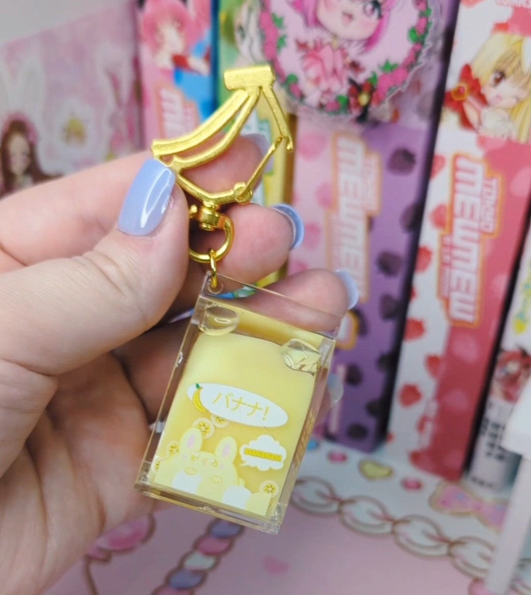 Milk Carton Liquid Keychain