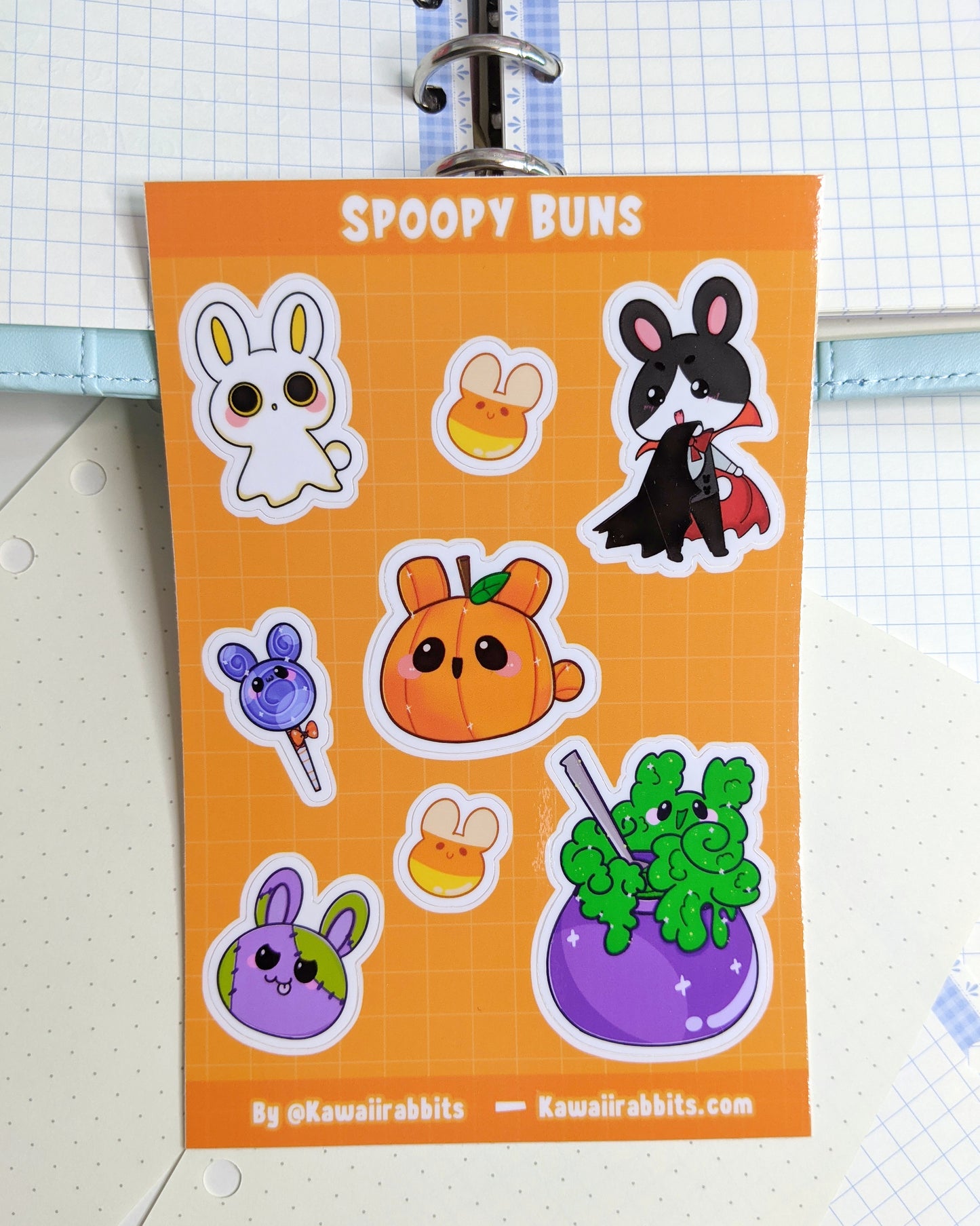 Spoopy Buns 4x6 Sticker Sheet