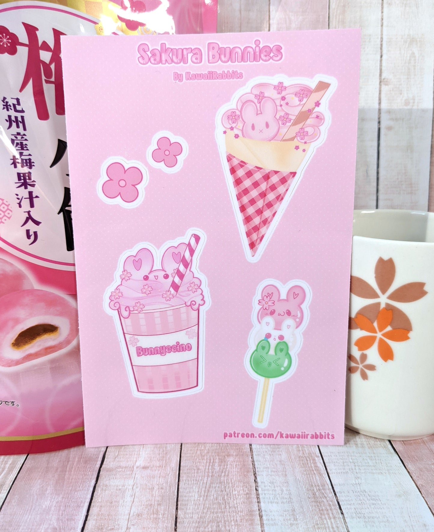 Sakura Bunnies and Rainy Day Bunny Stickers