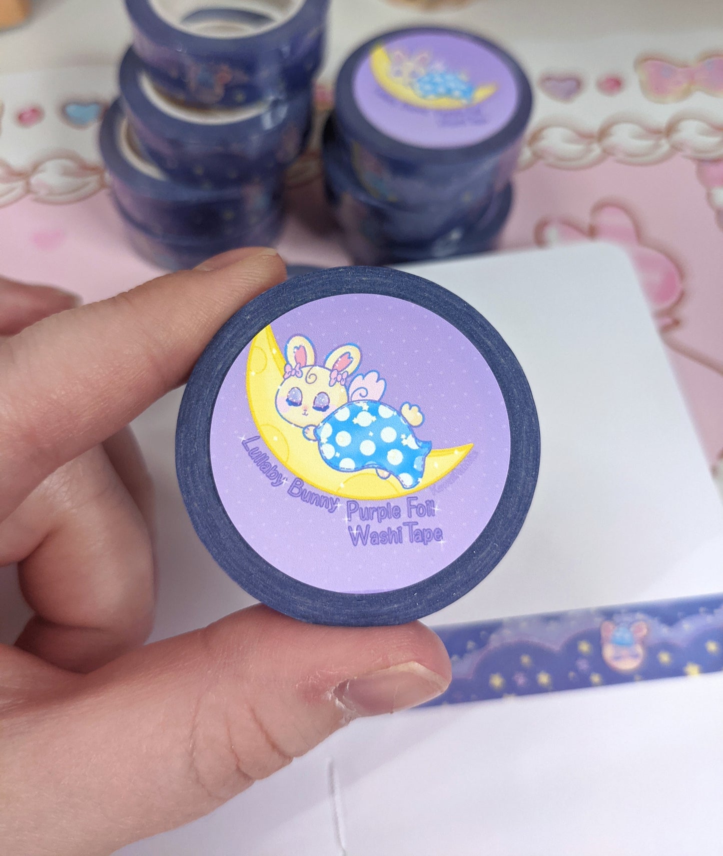 Lullaby Bunny Purple Foil Washi Tape