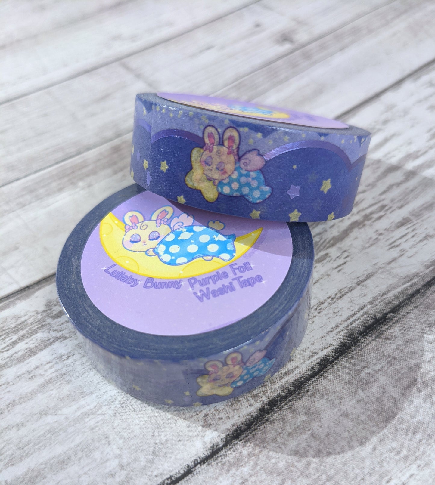 Lullaby Bunny Purple Foil Washi Tape