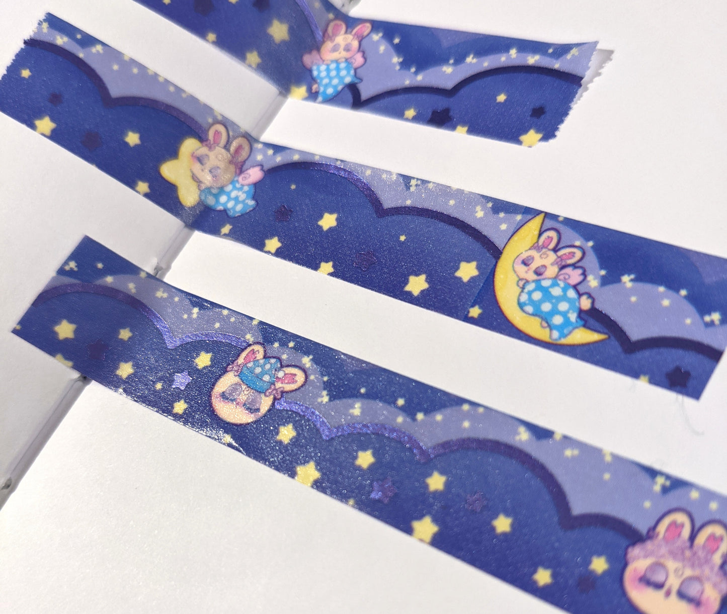 Lullaby Bunny Purple Foil Washi Tape