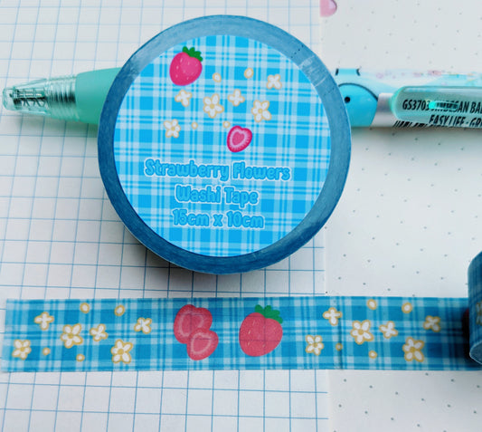 Strawberry Flowers Washi Tape