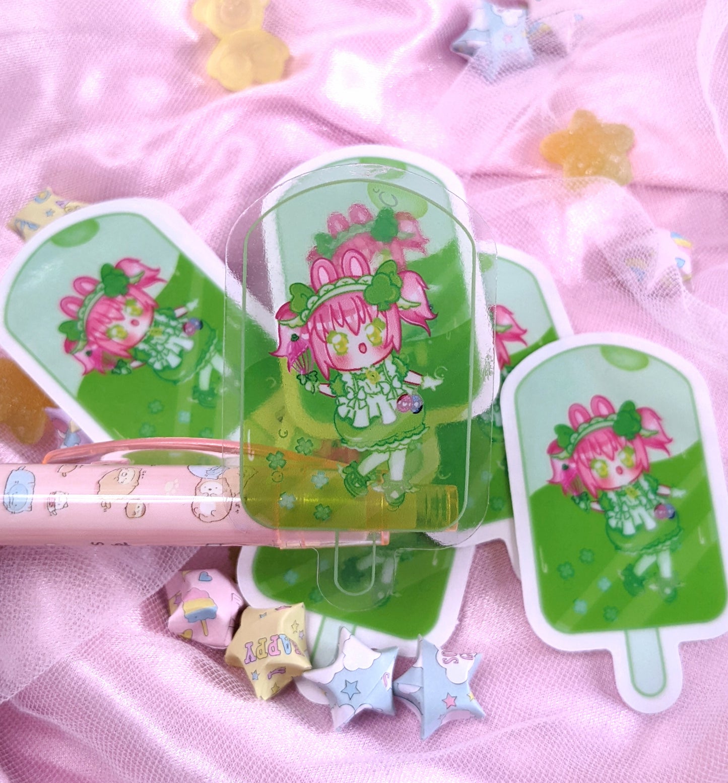 Clear Popsicle Stickers