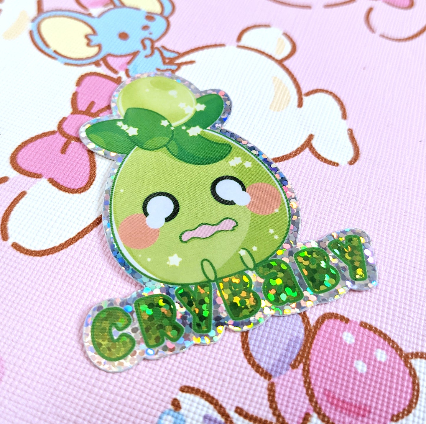 Crybaby Glitter Vinyl Sticker