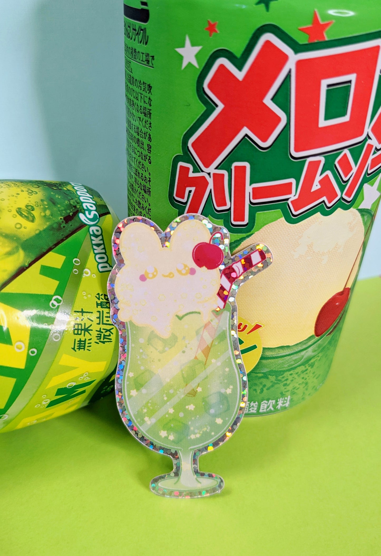 Melon cream soda stickers