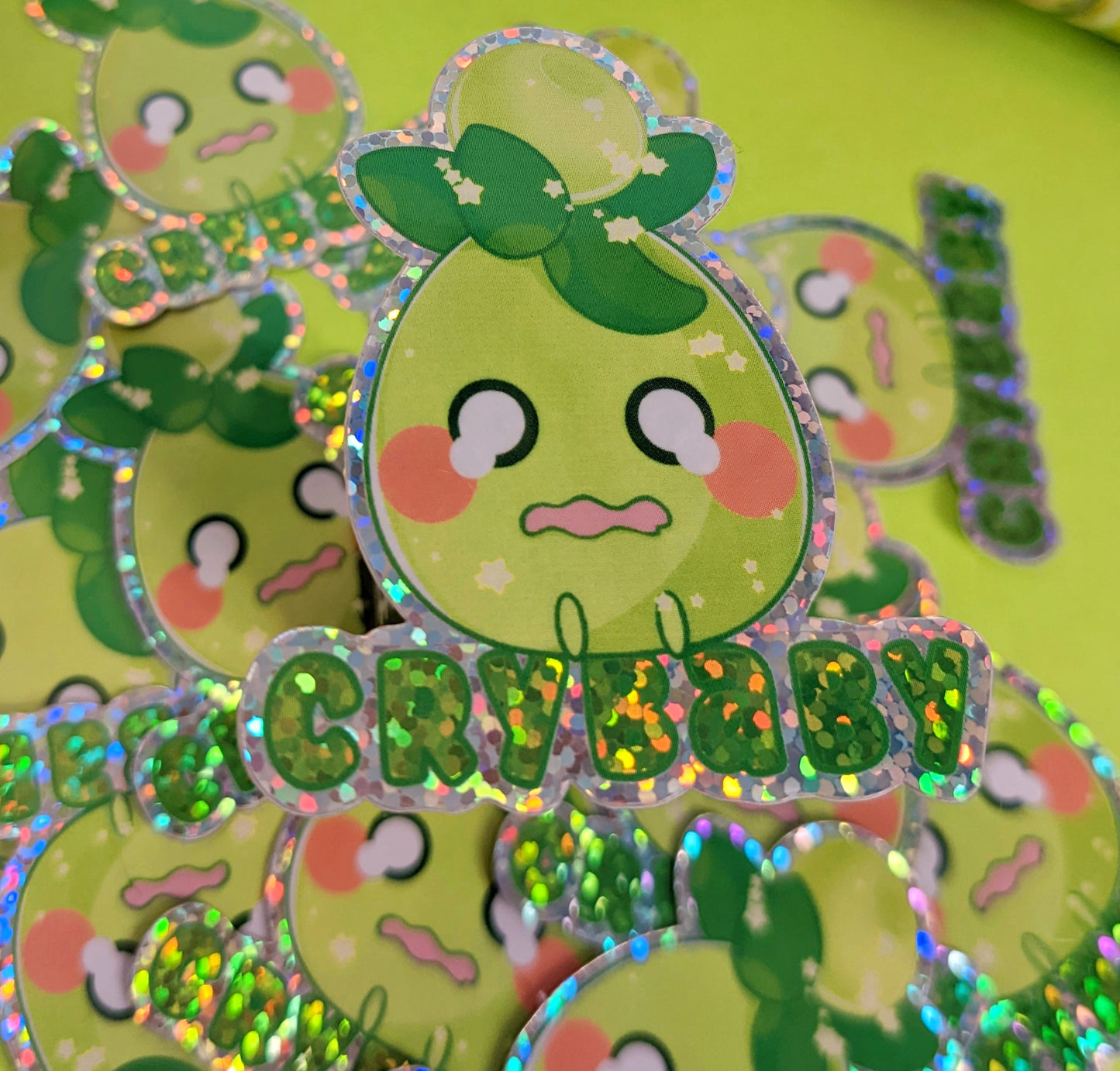 Crybaby Glitter Vinyl Sticker