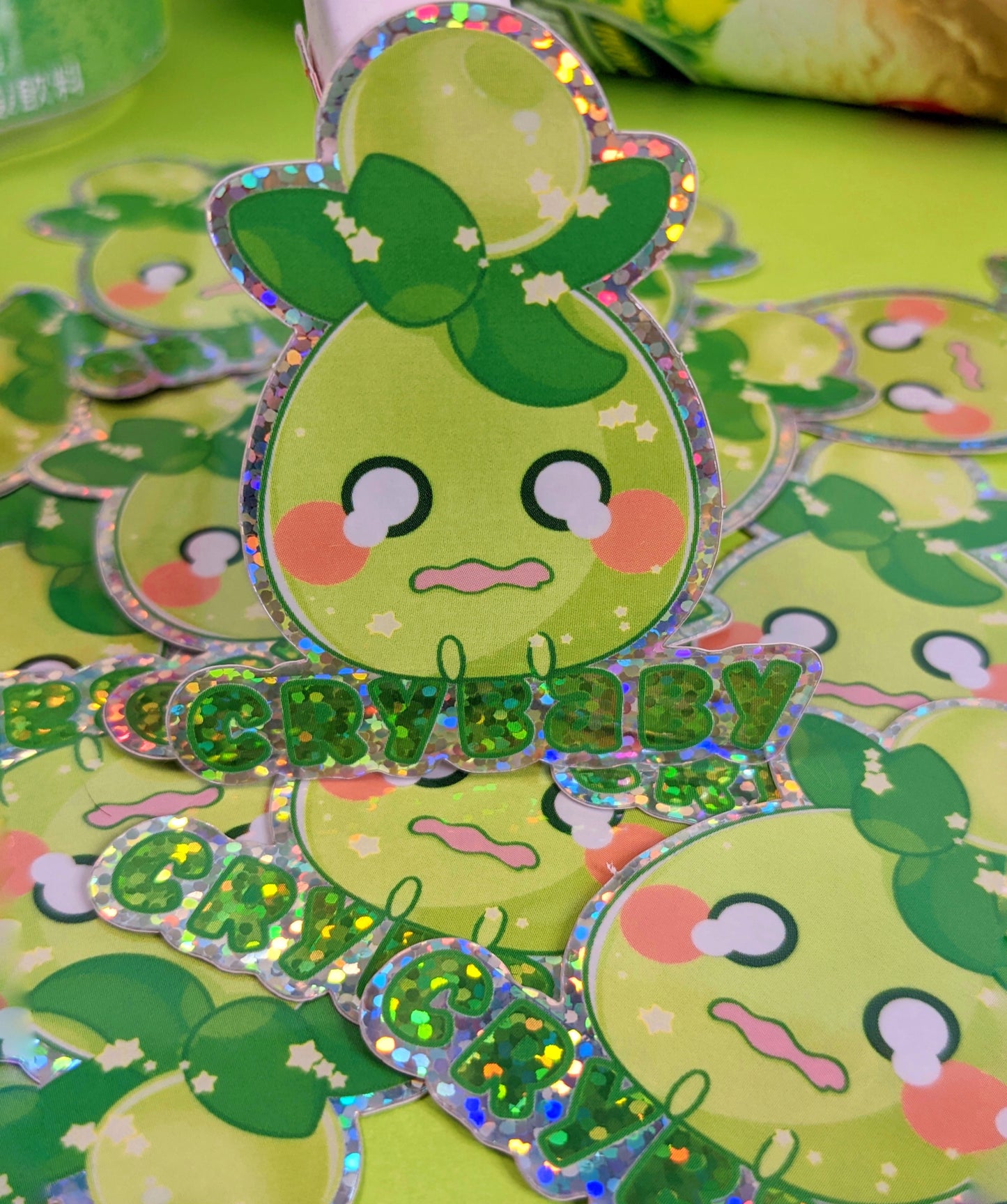 Crybaby Glitter Vinyl Sticker