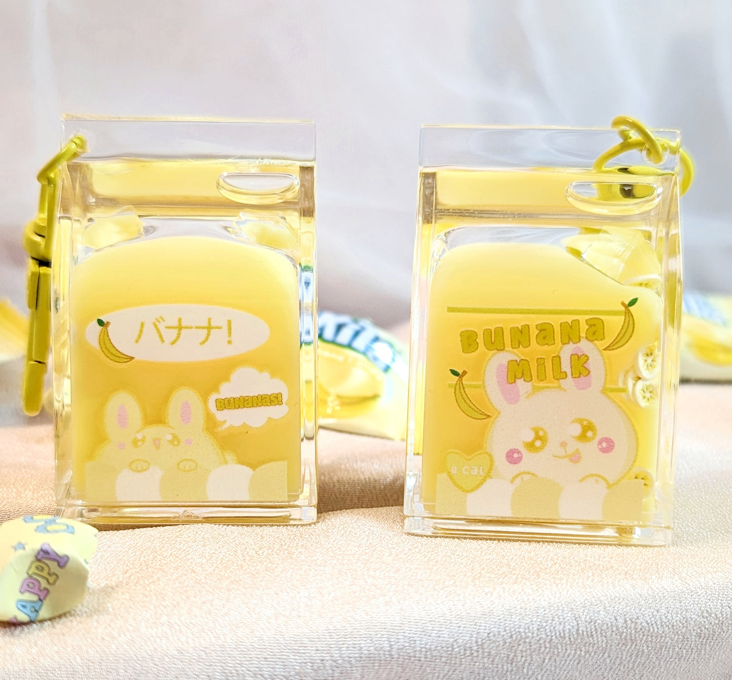 Milk Carton Liquid Keychain