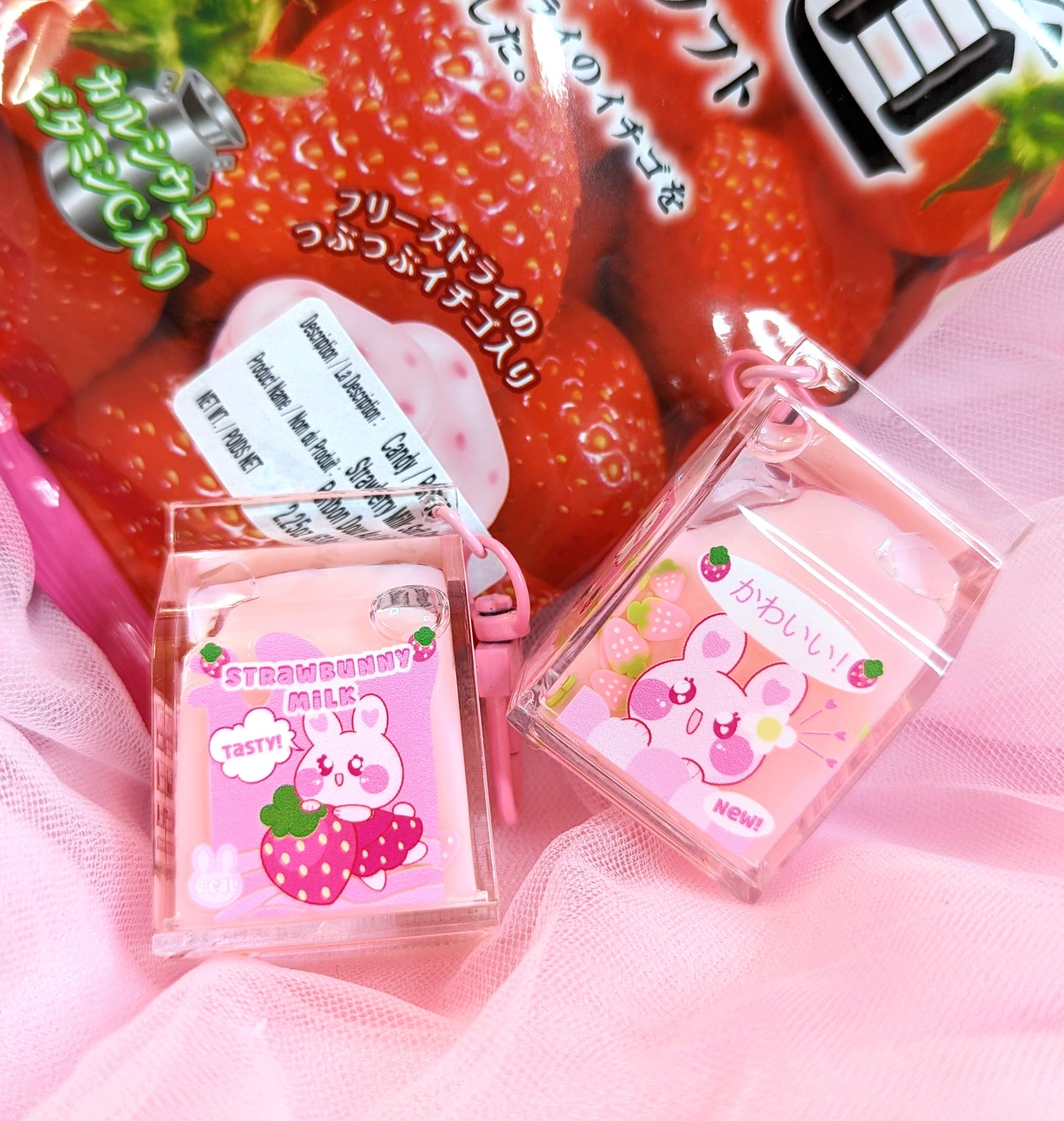 Milk Carton Liquid Keychain