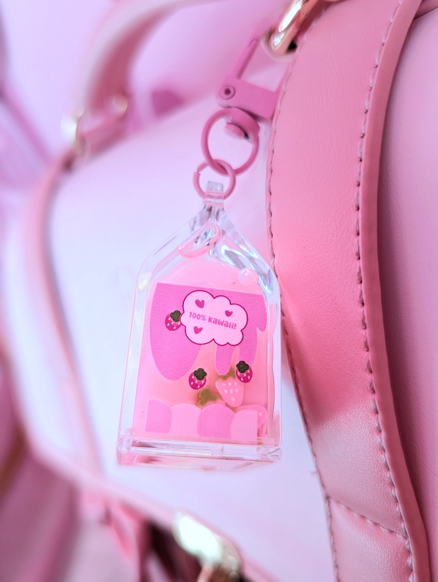 Milk Carton Liquid Keychain