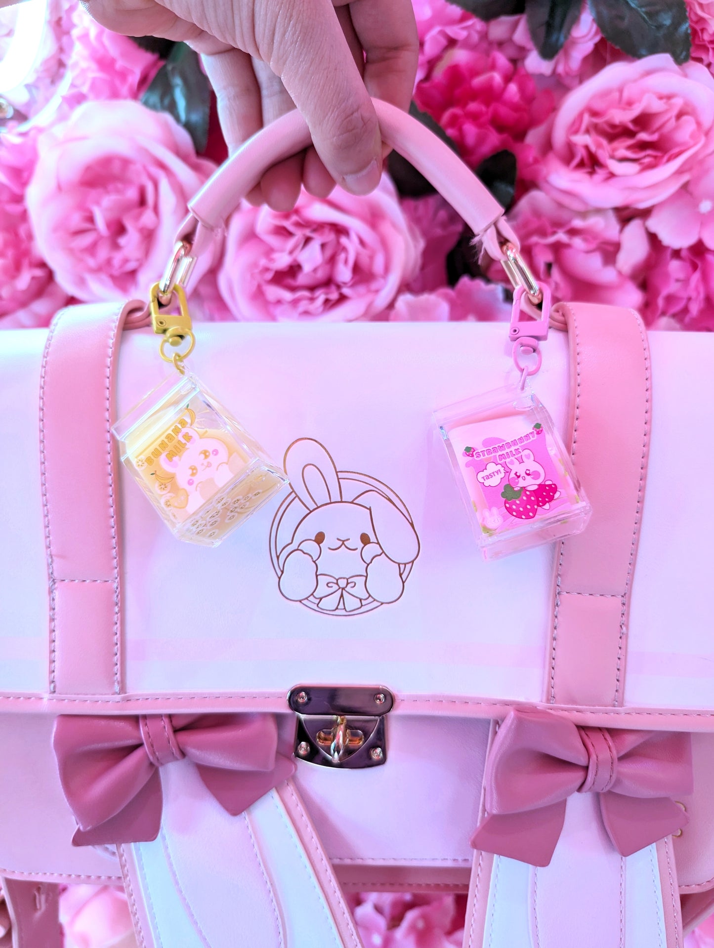 Milk Carton Liquid Keychain
