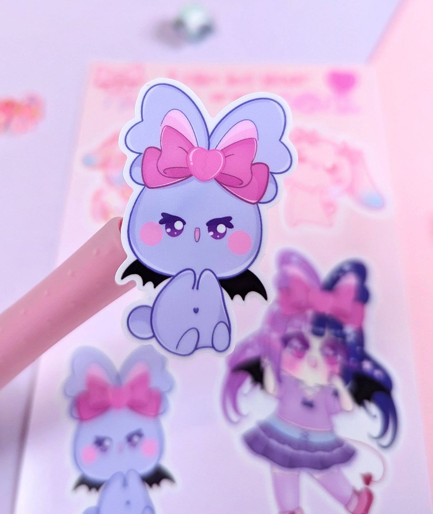 Angel and Devil Bunny Stickers