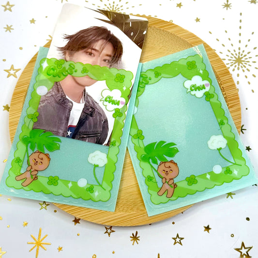 Kawaii Skzoo Clear Sticker+Glitter Sleeve