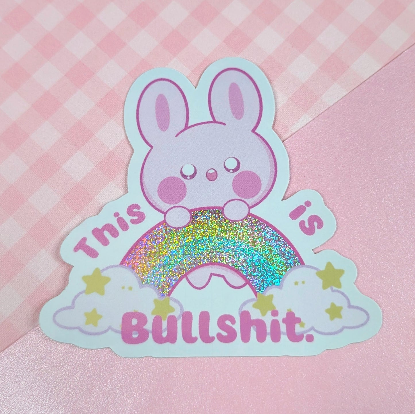 This is BS Glitter Sticker