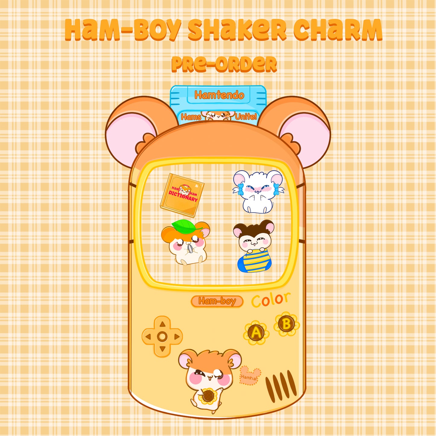 Ham-Boy Acrylic Shaker Charm