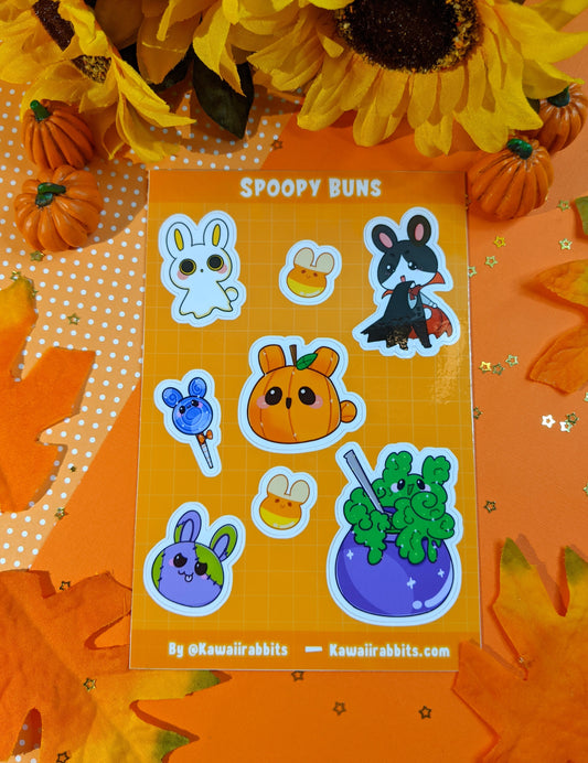 Spoopy Buns 4x6 Sticker Sheet