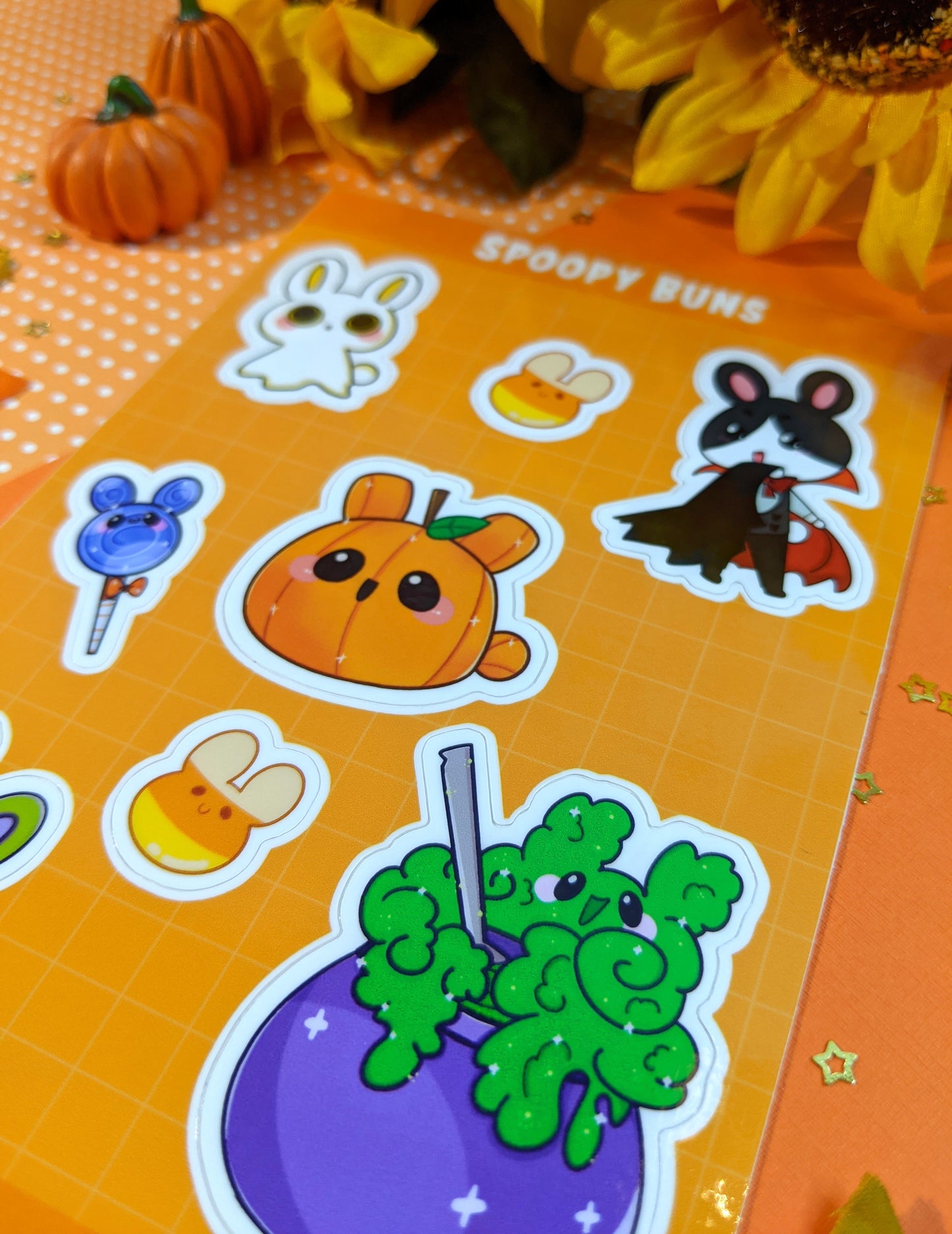 Spoopy Buns 4x6 Sticker Sheet