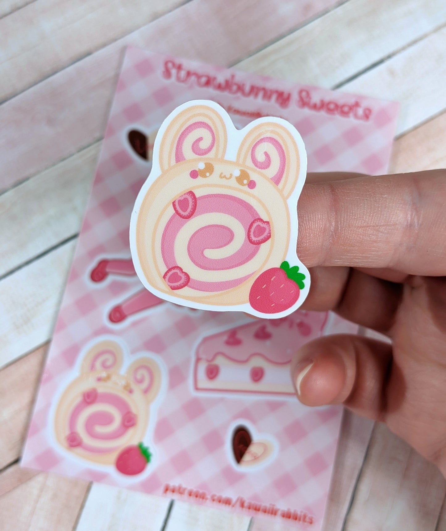 Strawbunny Sweets 4x6 Sticker Sheet