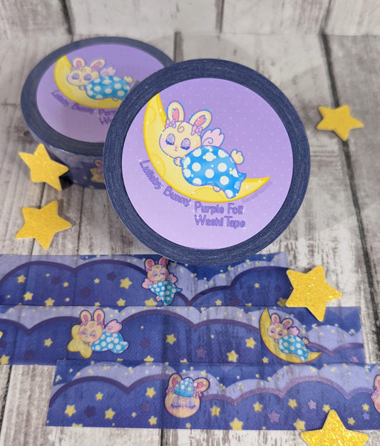 Lullaby Bunny Purple Foil Washi Tape