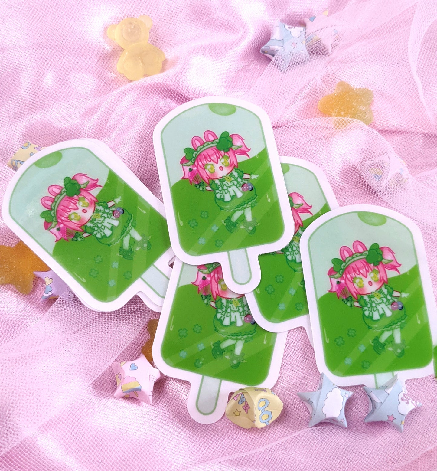 Clear Popsicle Stickers