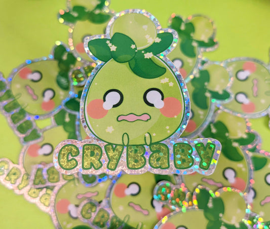 Crybaby Glitter Vinyl Sticker
