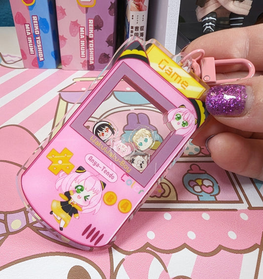 Kawaii girl pink shaker charm